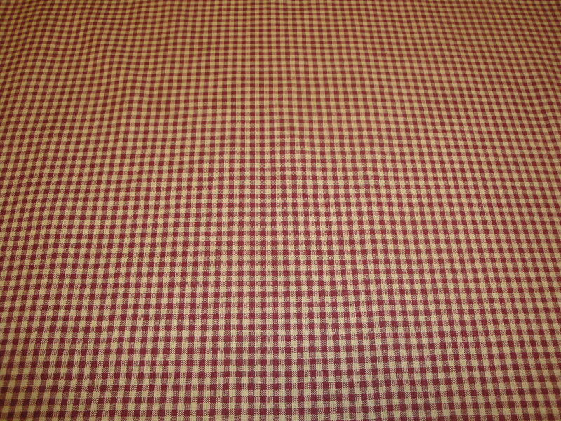 Diamond Textiles Country Homespun Collection Woven Cotton Wine Wheat 1/8th Check Fabric  - product image  