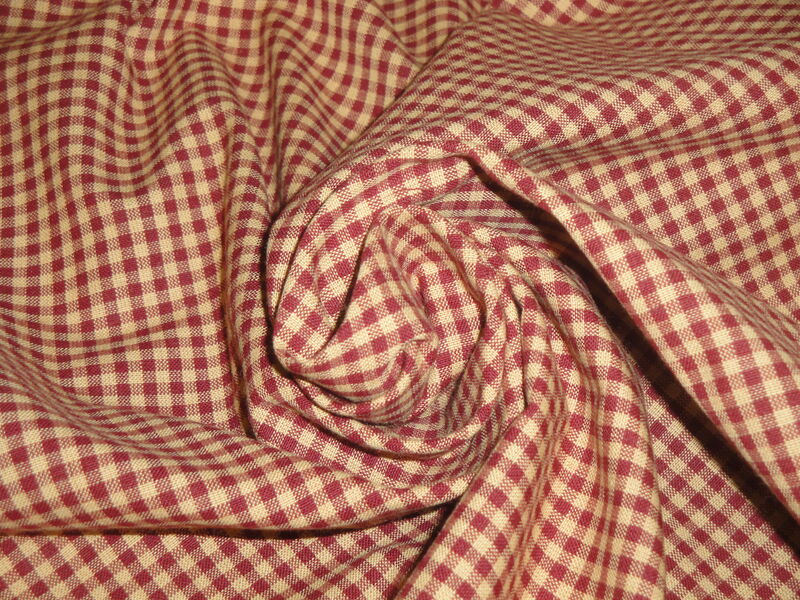 Diamond Textiles Country Homespun Collection Woven Cotton Wine Wheat 1/8th Check Fabric  - product image  