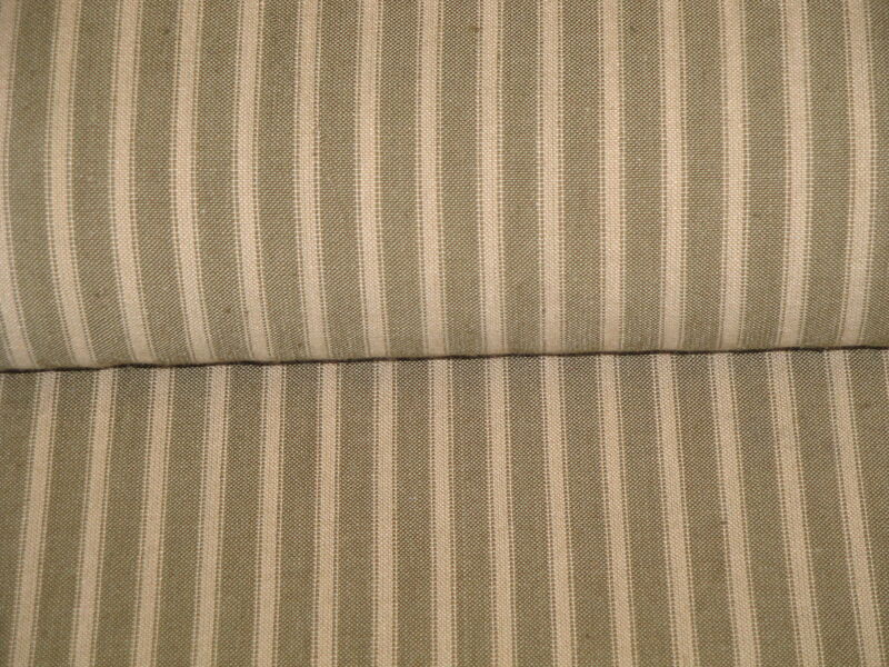 Hickory Creek Olive Green Stripe Woven Cotton Homespun Fabric - product image  