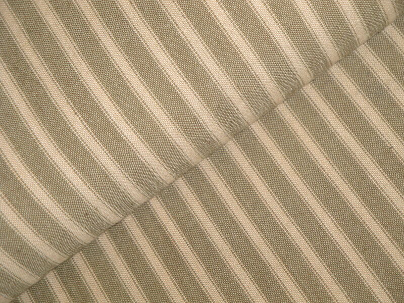 Hickory Creek Olive Green Stripe Woven Cotton Homespun Fabric - product image  
