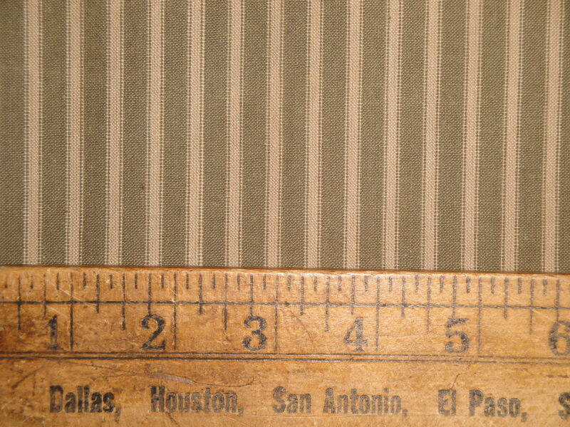 Hickory Creek Olive Green Stripe Woven Cotton Homespun Fabric - product image  