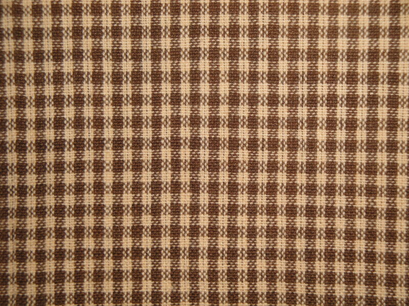 Diamond Textiles Faded Memories Small Brown Check Woven Cotton Homespun Fabric  - product image  