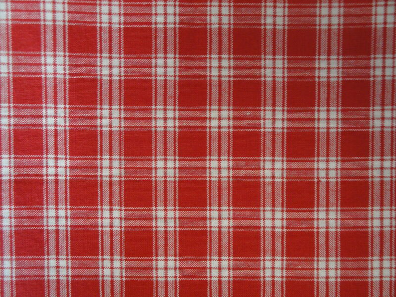Providence Red White Plaid Cotton Homespun Fabric  - product image  
