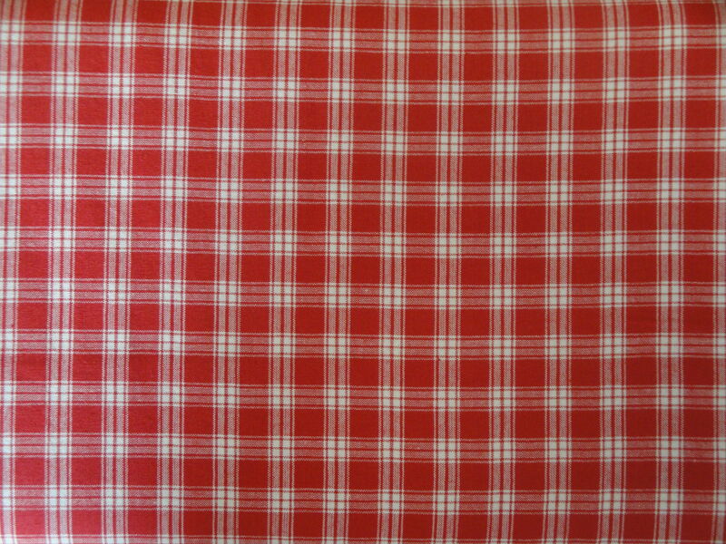 Providence Red White Plaid Cotton Homespun Fabric  - product image  