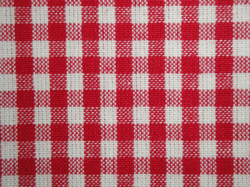 Providence Red White 1/8 Check Cotton Homespun Fabric  - product image  