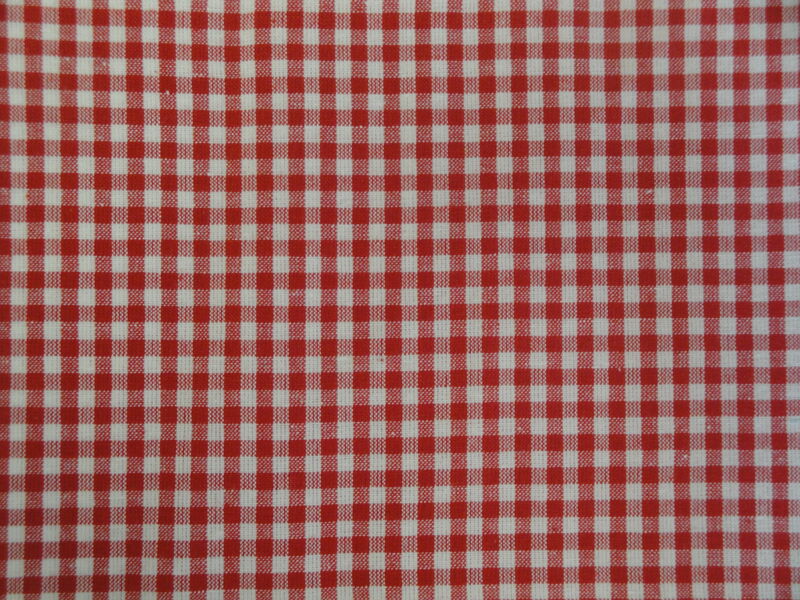Providence Red White 1/8 Check Cotton Homespun Fabric  - product image  