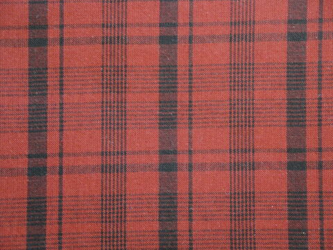 Dunroven,House,Black,On,Red,Plaid,Cotton,Homespun,Fabric, home decor plaid fabric, primitive plaid fabric, curtain plaid fabric. bedding plaid fabric, large plaid fabric