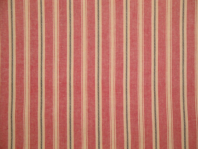 Americana Vintage Collection Diamond Textiles Tea Dye Red Black Dobby Stripe Homespun Fabric - product image  