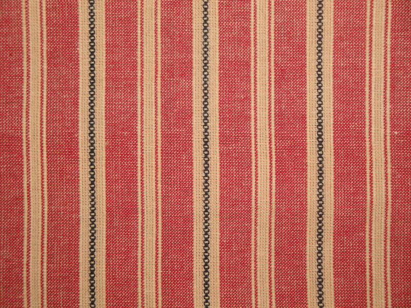 Americana Vintage Collection Diamond Textiles Tea Dye Red Black Dobby Stripe Homespun Fabric - product image  