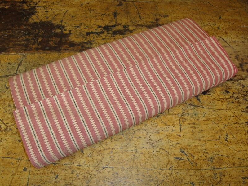 Americana Vintage Collection Diamond Textiles Tea Dye Red Black Dobby Stripe Homespun Fabric - product image  
