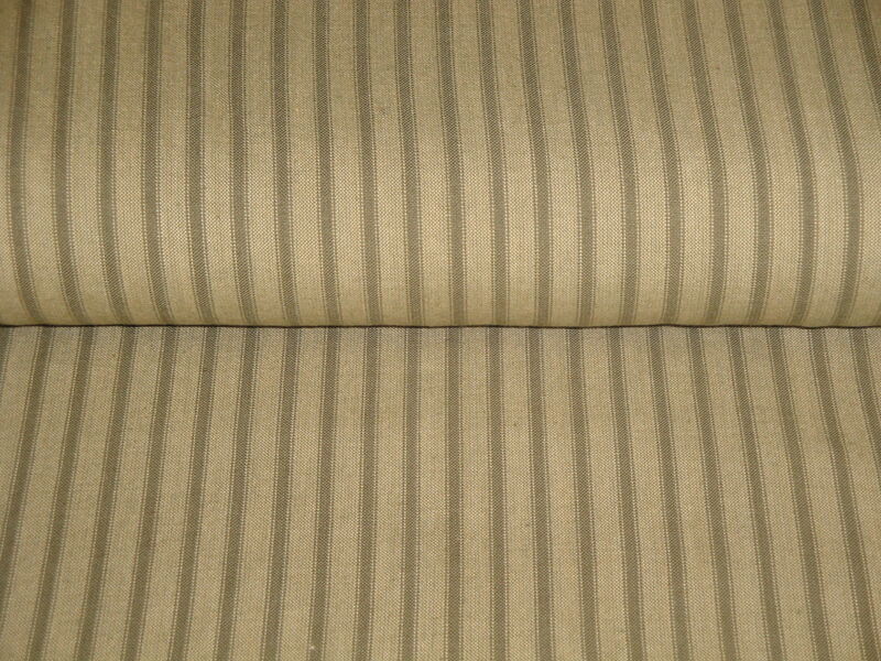 Hickory Creek Wheat Olive Green Stripe Woven Cotton Homespun Fabric - product image  