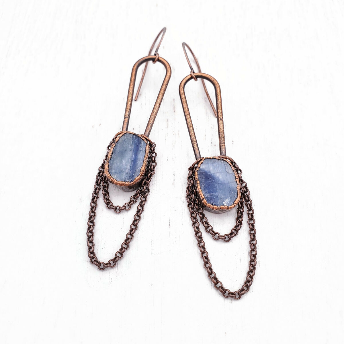 Kyanite Saddle Swag Earrings - product images  of 