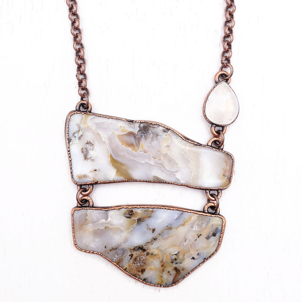 White Rivermoon Agate Necklace - product images  of 