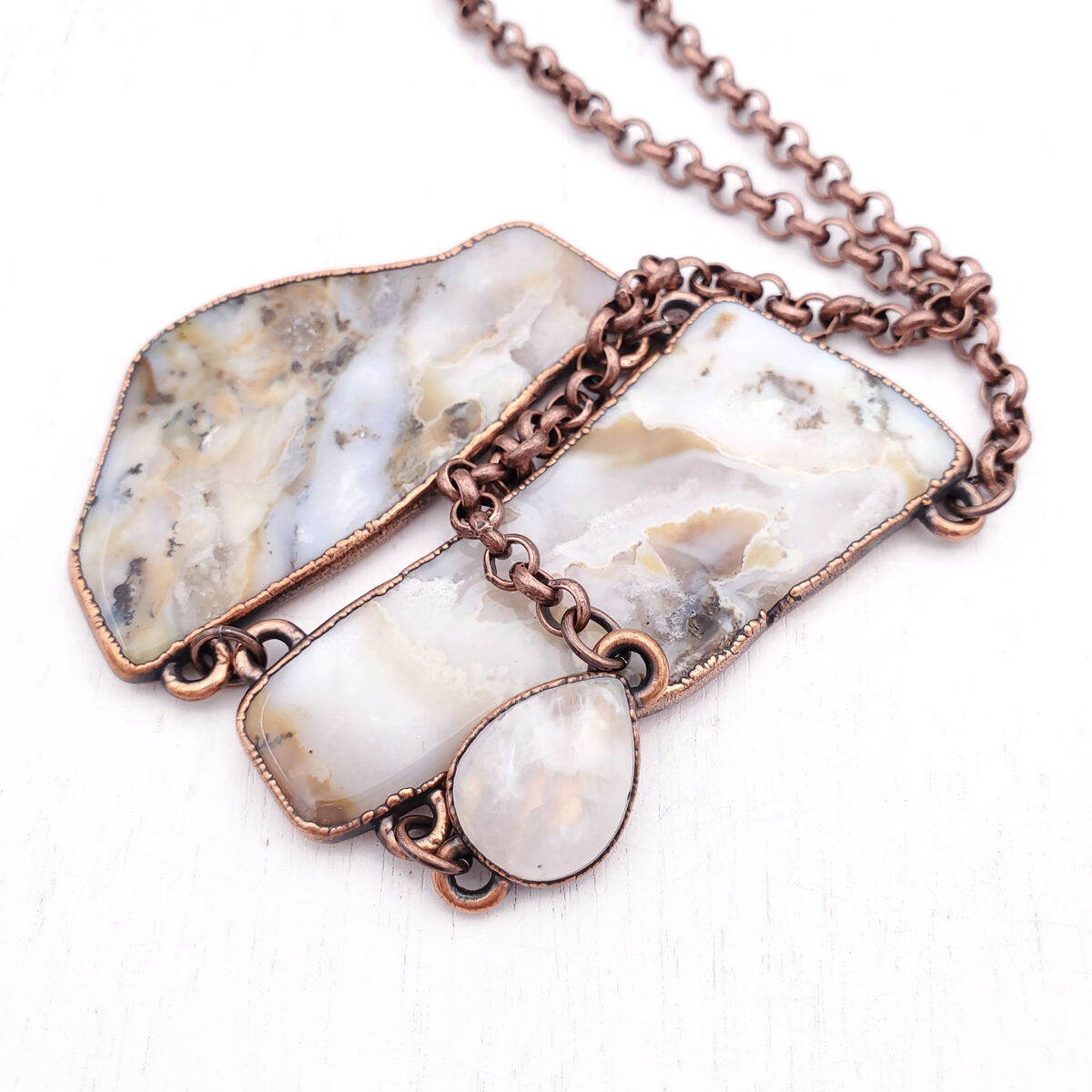White Rivermoon Agate Necklace - product images  of 