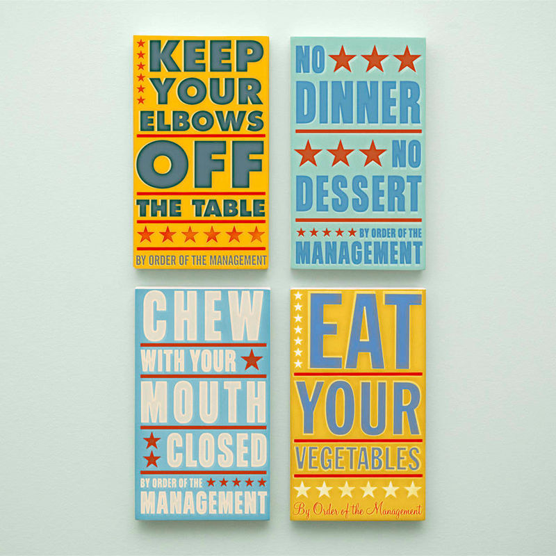 Kitchen Set Of 4 By Order The Management Word Art Blocks X 7