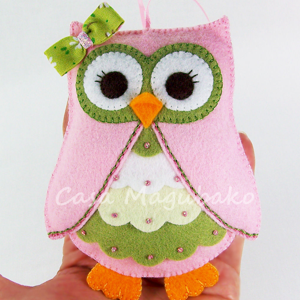 Felt Owl Ornament or Embellishment Pattern PDF File Owl Tutorial