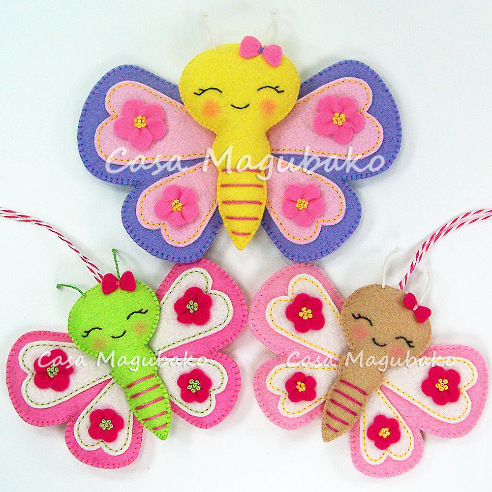Felt Butterfly Digital Pattern – PDF File - Casa Magubako