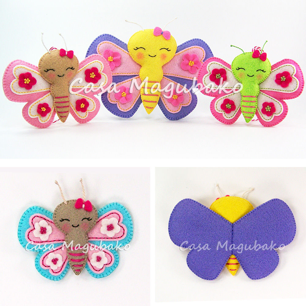 Felt Butterfly Digital Pattern – PDF File - Casa Magubako