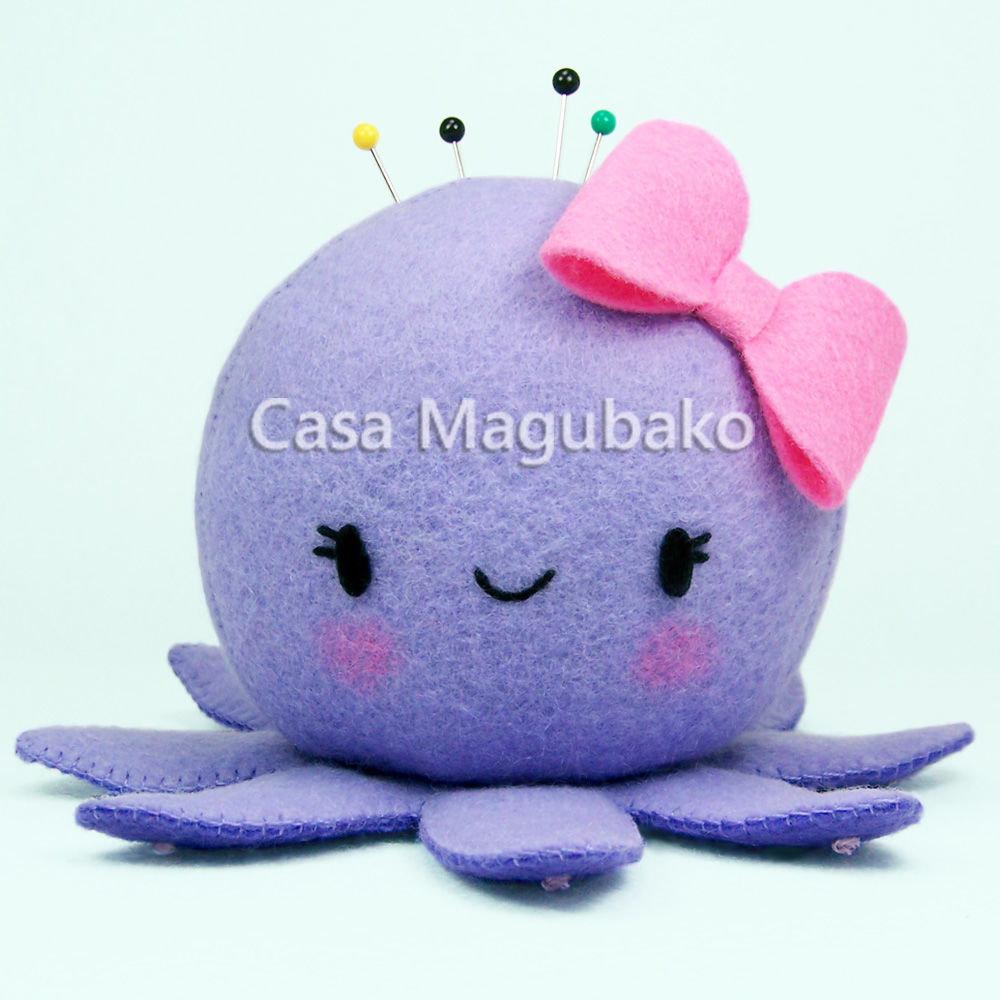 Sewing Pattern Felt Octopus with a Bow or a Sailor’s Cap Two Sizes