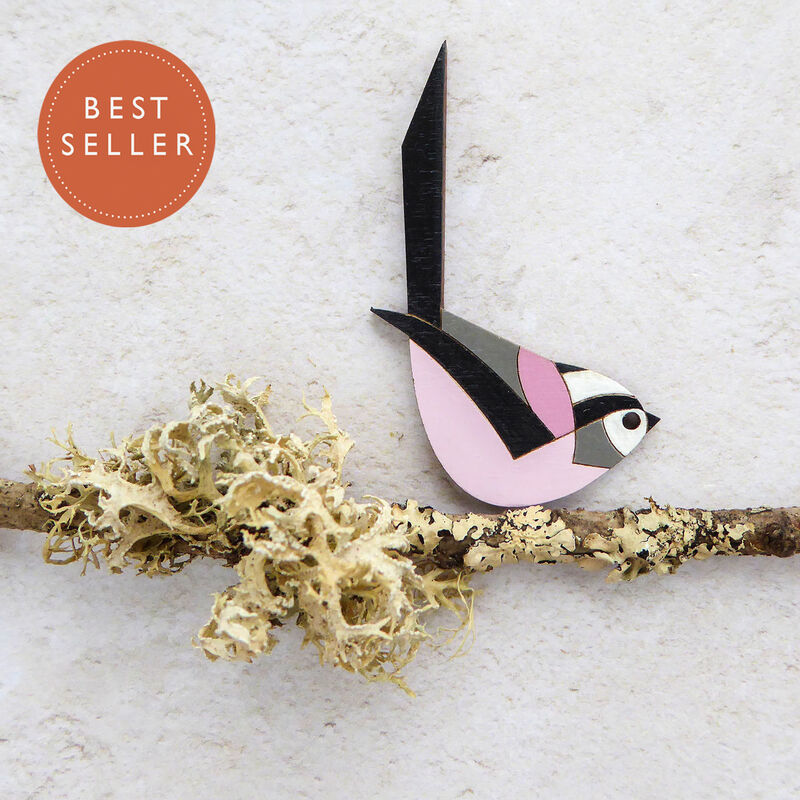 Long Tailed Tit - Hand Painted Brooch - product images  of 