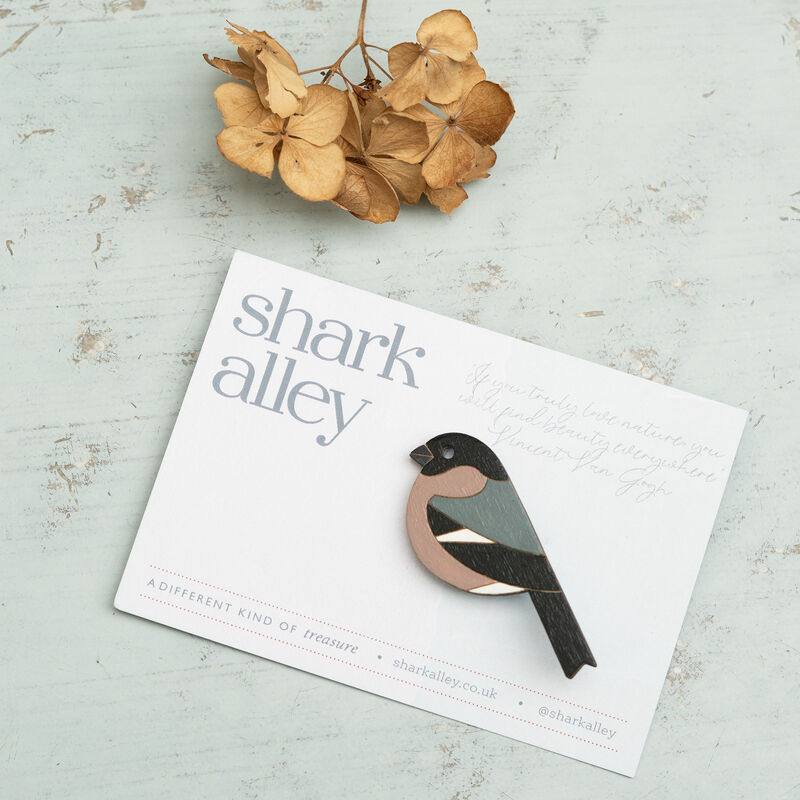 Mrs Bullfinch - Hand Painted Brooch - product images  of 