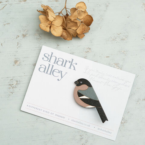 Mrs Bullfinch - Hand Painted Brooch - product images  of 