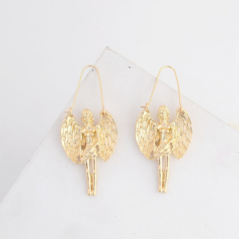 Virgo,Gold,Dangle,Earrings, zodiac sign, zodiac earrings, gold, earrings, jewelries, accessories