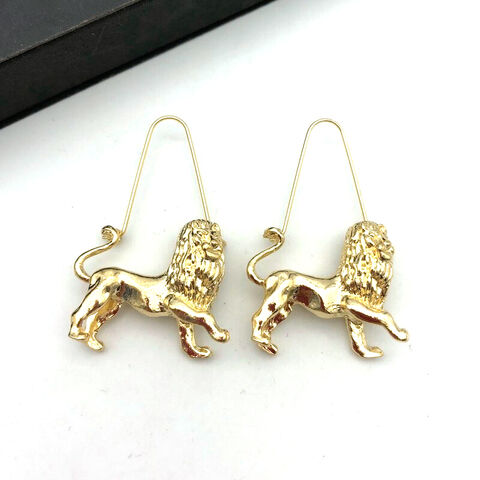 Leo,Gold,Dangle,Earrings, gold, gold earrings, zodiac sign, zodiac earrings, jewelry, accessories