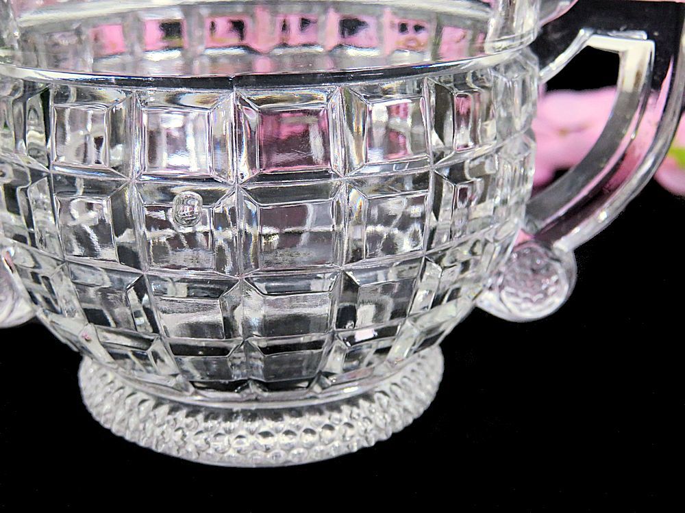 Heisey Glass Victorian Pattern Creamer and Open Sugar From Time To Time