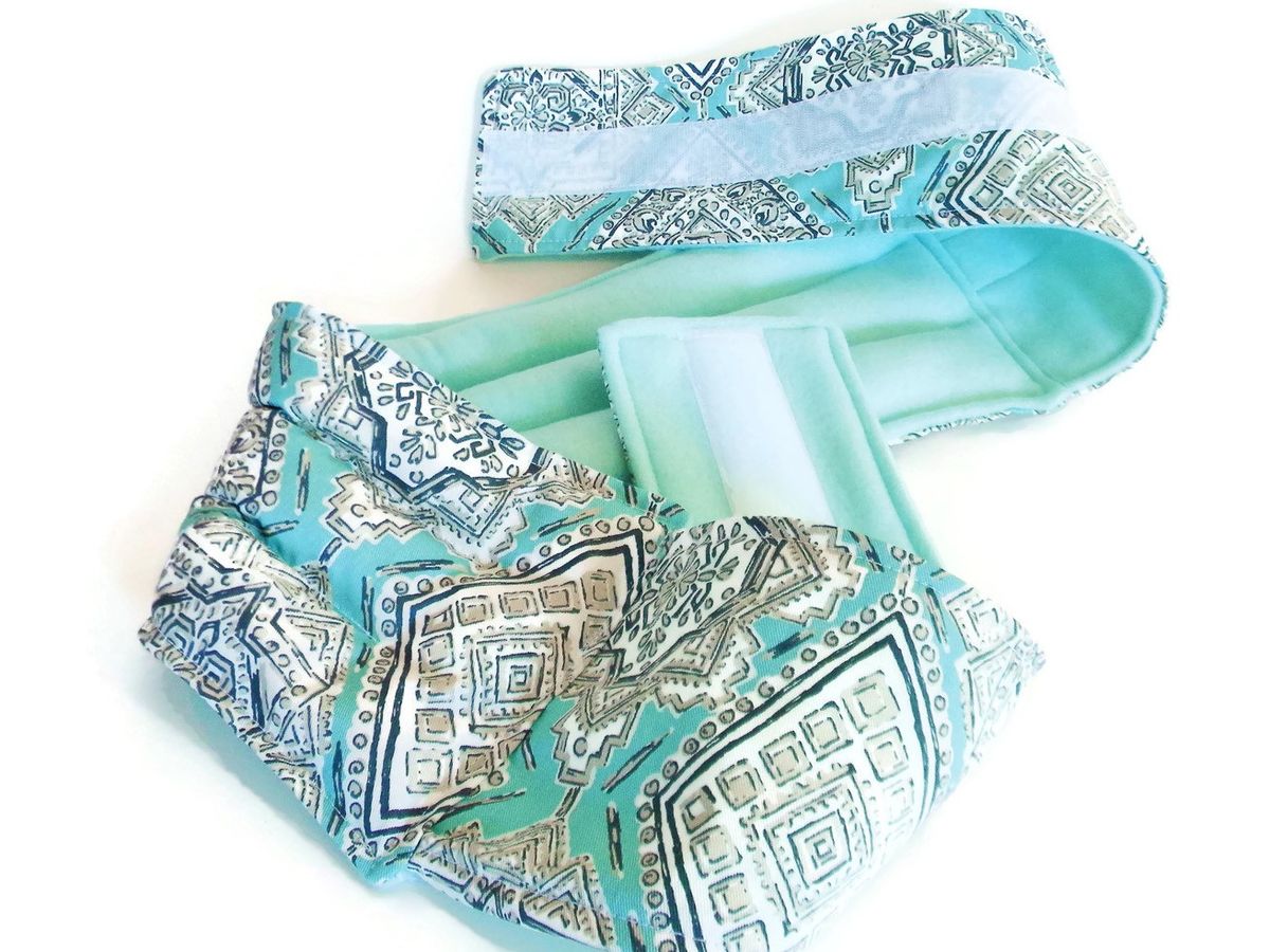 Lower Back Heat Packs, Belted Microwave Heating Pad with Straps, Lumbar Hot Cold Pack