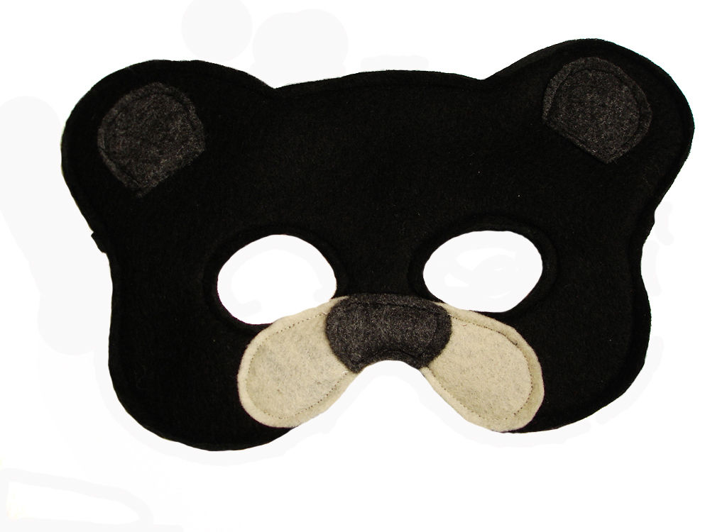 Children's 5 BEAR Felt Masks Set Magical Attic