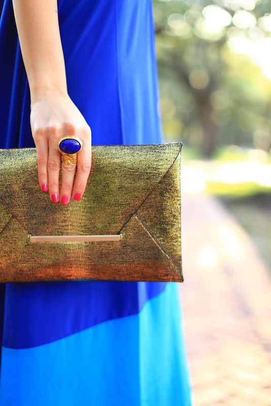 Cobalt Blue Glass Statement Ring - product images  of 
