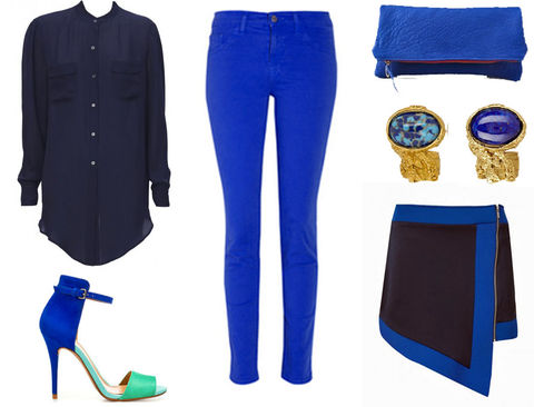 Cobalt Blue Glass Statement Ring - product images  of 