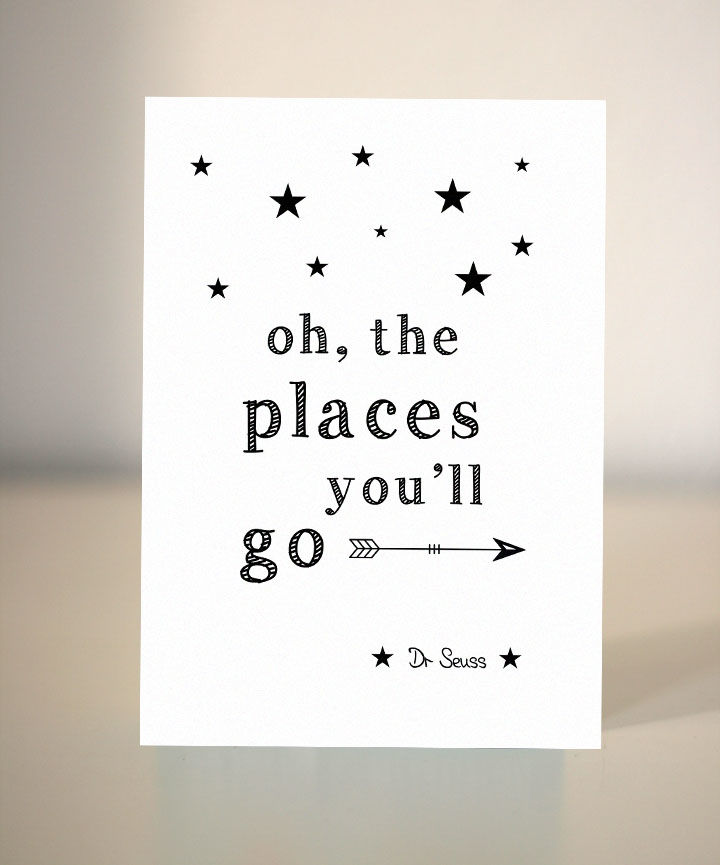 Oh the places you'll go - Farewell card - Dickens ink. Oh the places you'll go - Farewell card - Dickens ink.