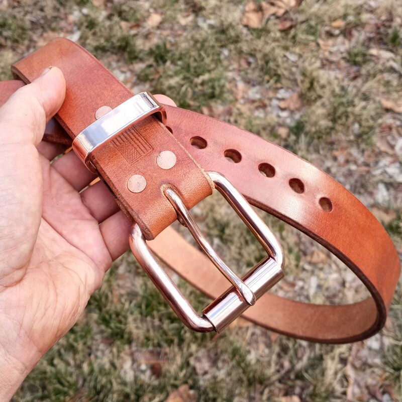 100% USA Made Clintonville Leather 1 3/4" Work Belt, Men's Leather Belt, Belt,Full Grain Belt, Harness Leather Belt - product images  of 