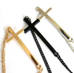 METALLIC CROSS BRACELET - product image  