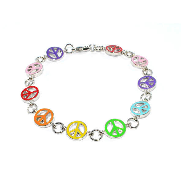 COLOURFUL PEACE LOGO BRACELET - product image  