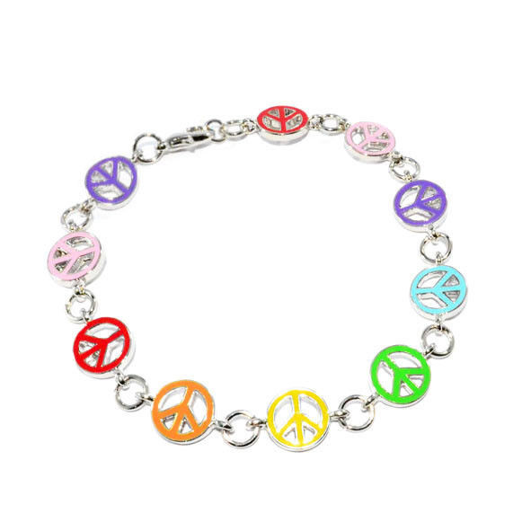 COLOURFUL PEACE LOGO BRACELET - product image  