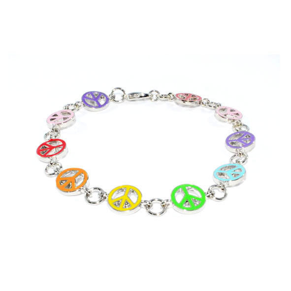 COLOURFUL PEACE LOGO BRACELET - product image  