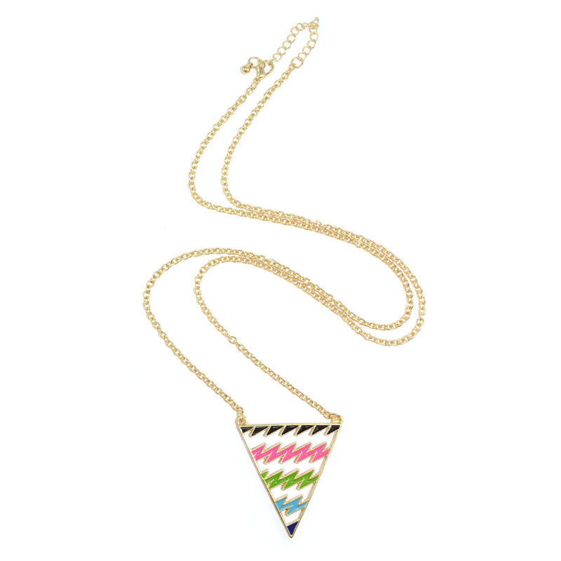 COLOURFUL BOLT TRIANGLE NECKLACE - product image  