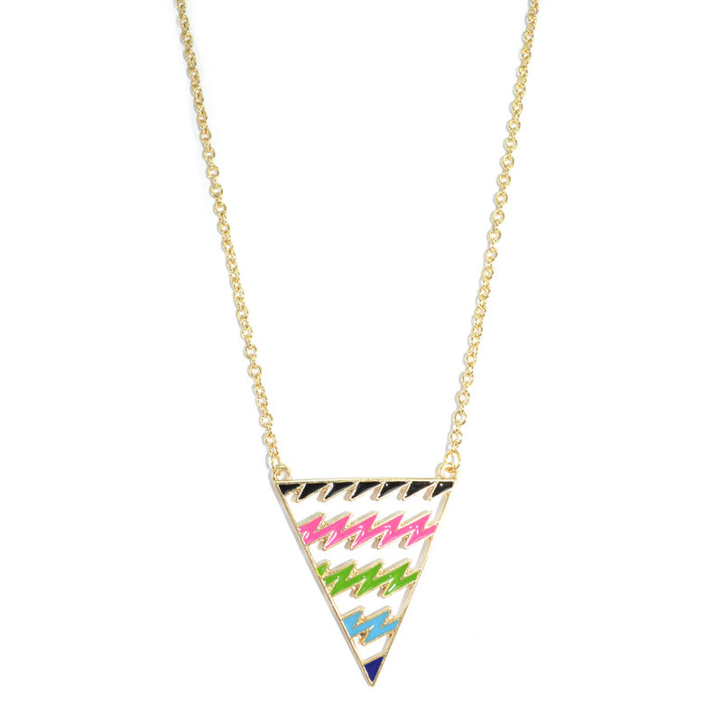 COLOURFUL BOLT TRIANGLE NECKLACE - product image  
