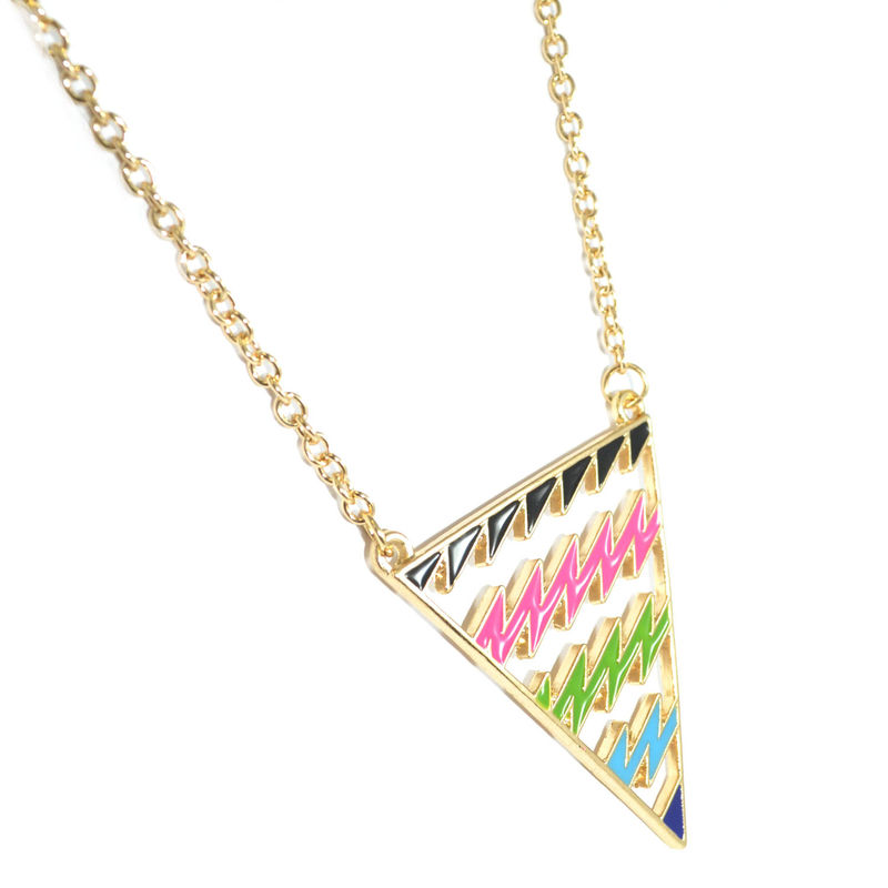 COLOURFUL BOLT TRIANGLE NECKLACE - product image  
