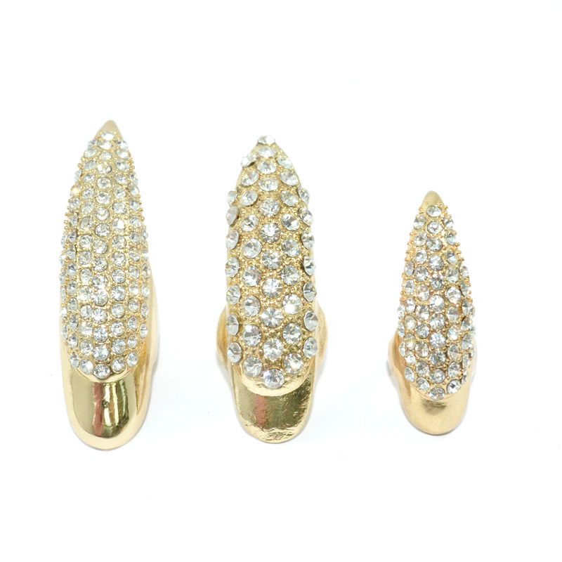 CLEAR CRYSTAL NAIL RING - product image  