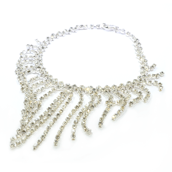 CLEAR CRYSTAL CHAINS BRACELET - product image  
