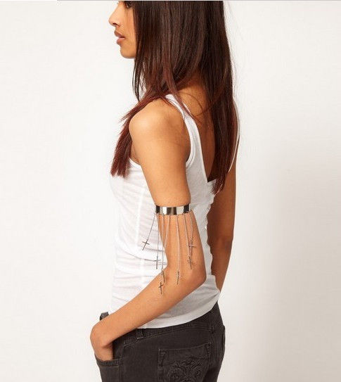 CHAIN WITH MULTI MINI CROSS BRACELET - product image  