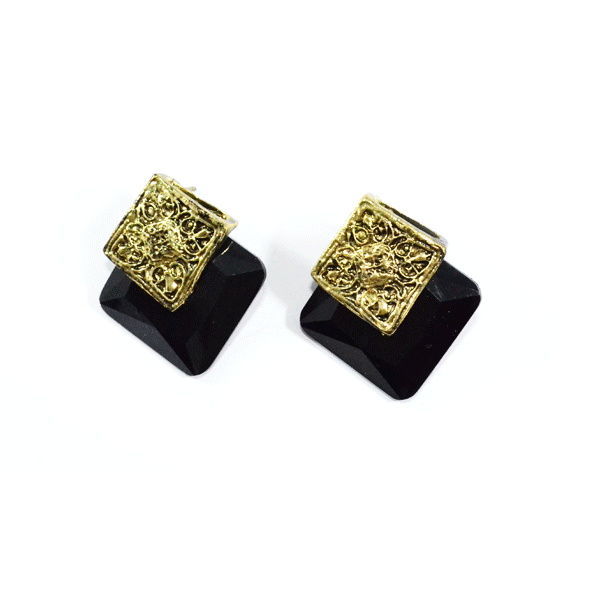 CARVED DETAIL PRECIOUS EARRINGS - product image  