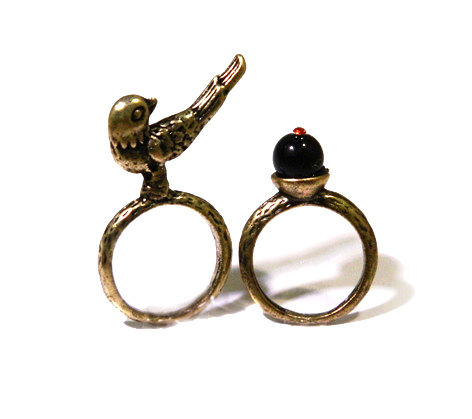 BIRD AND CRYSTAL MULTI PACK RING - product image  