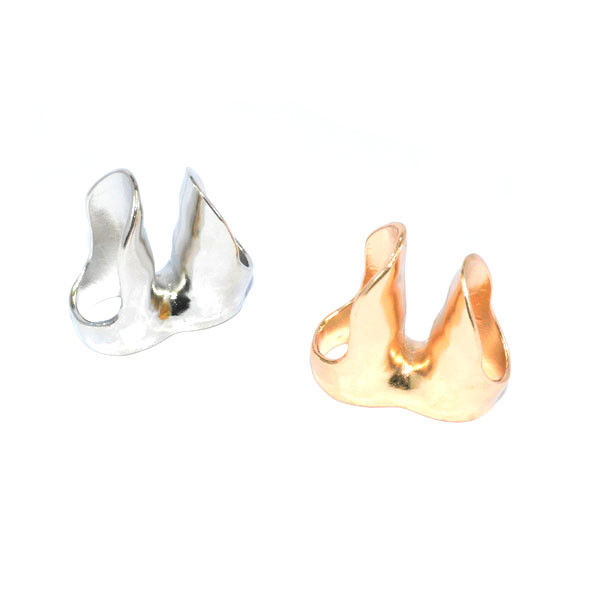 IRREGULAR METAL DOUBLE RING - product image  
