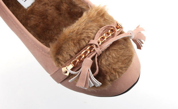 INNER FUR PINK FLATS - product image  