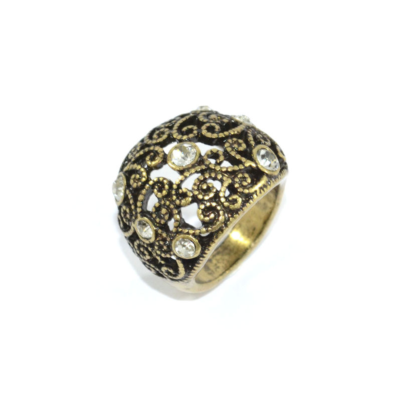 HOLLOW SWIRL PATTERN RING - product image  